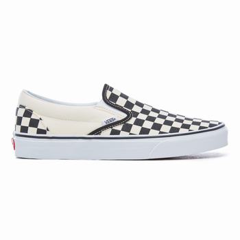 Vans Checkerboard Classic - Miesten Slip-on kengät - Mustat Valkoinen